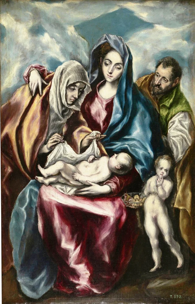 Die Heilige Familie mit Heiligen