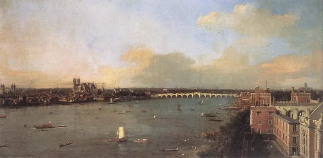 The River Thames Looking Towards Westminster from Lambeth