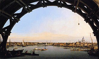 London: Seen Through an Arch of Westminster Bridge