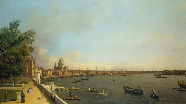 London: The Thames from Somerset House Terrace towards the City