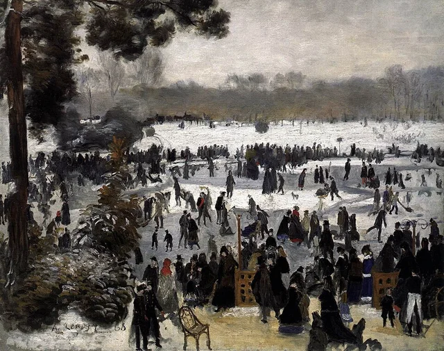 Schlittschuhläufer im Bois de Boulogne