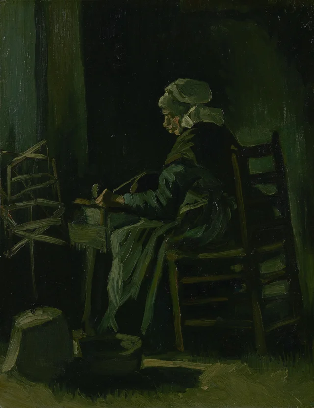 Woman Winding Yarn