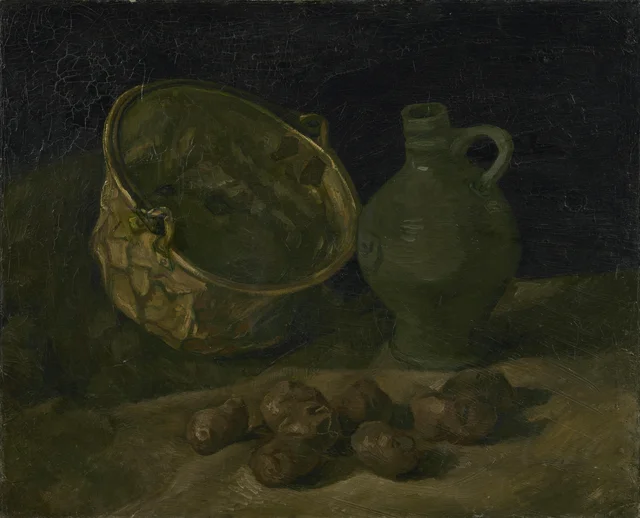 Still Life with Brass Cauldron and Jug