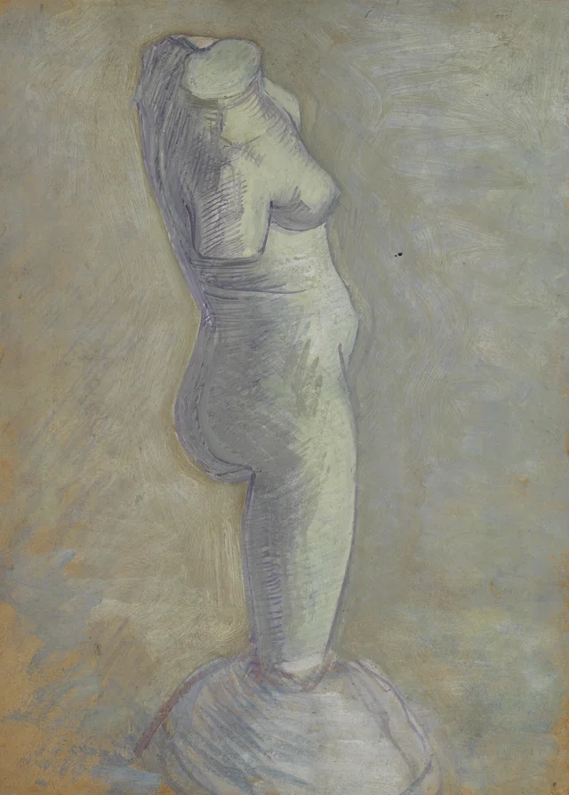 Torso di gesso di una donna