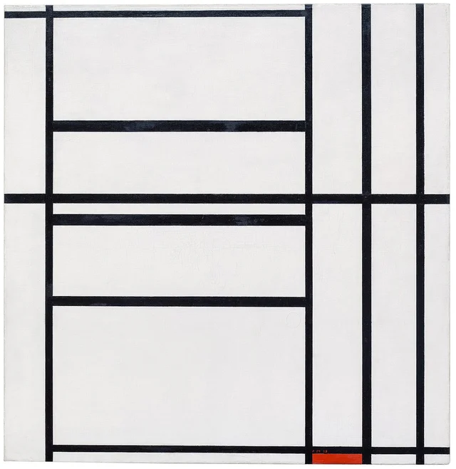Composition No. 1 with Grey and Red 1938 / Composition with Red 1939