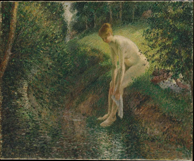Bañista en el bosque
