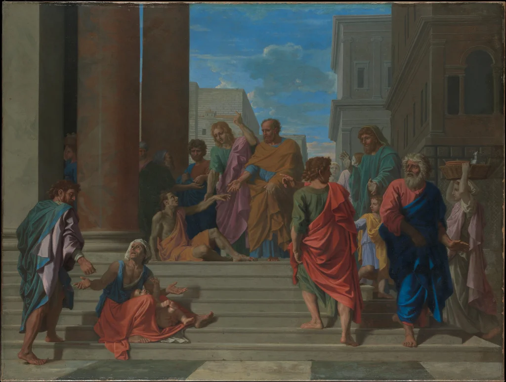 Die Heiligen Petrus und Johannes heilen den Lahmen