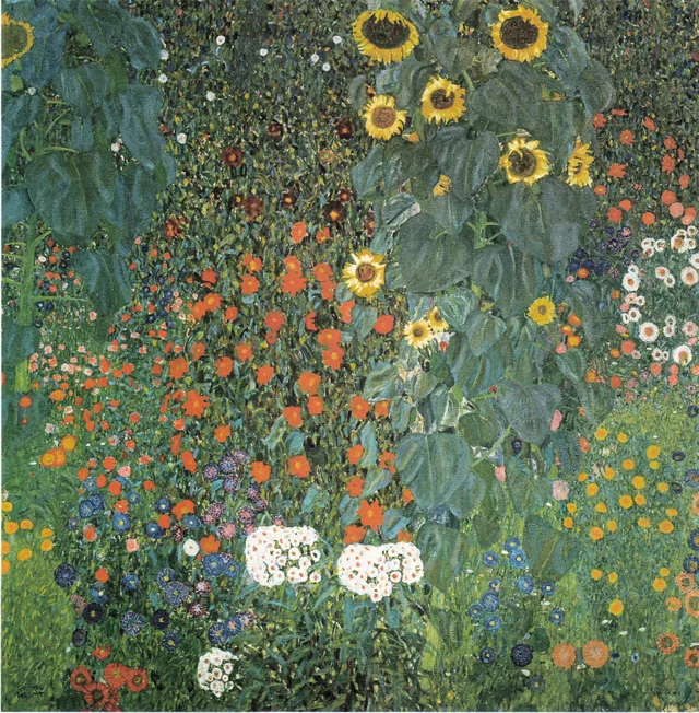 Farm Garden with Sunflowers