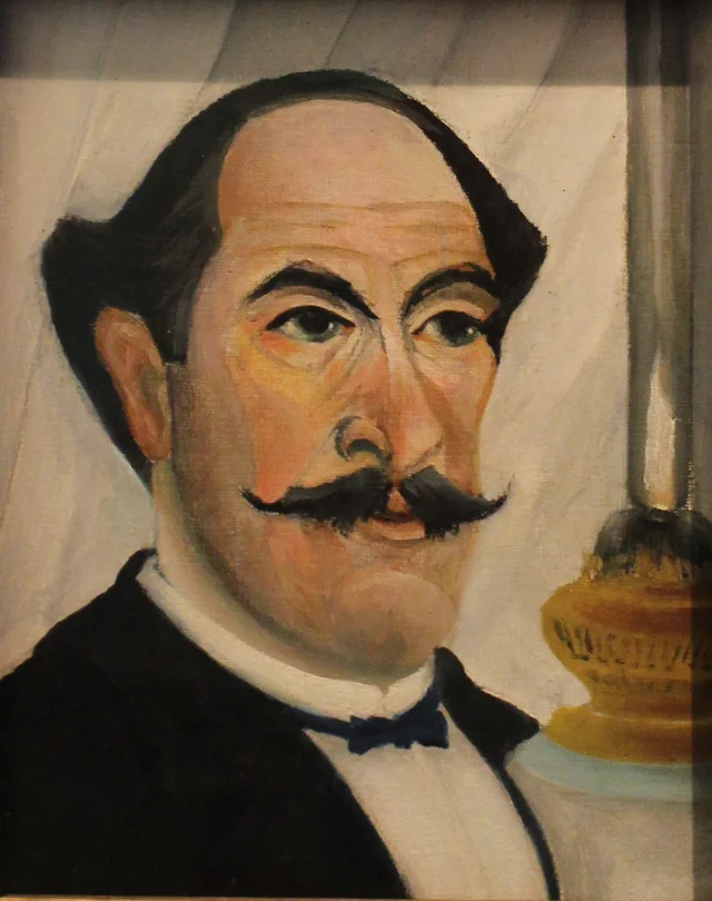 Portrait of the artist with oil lamp