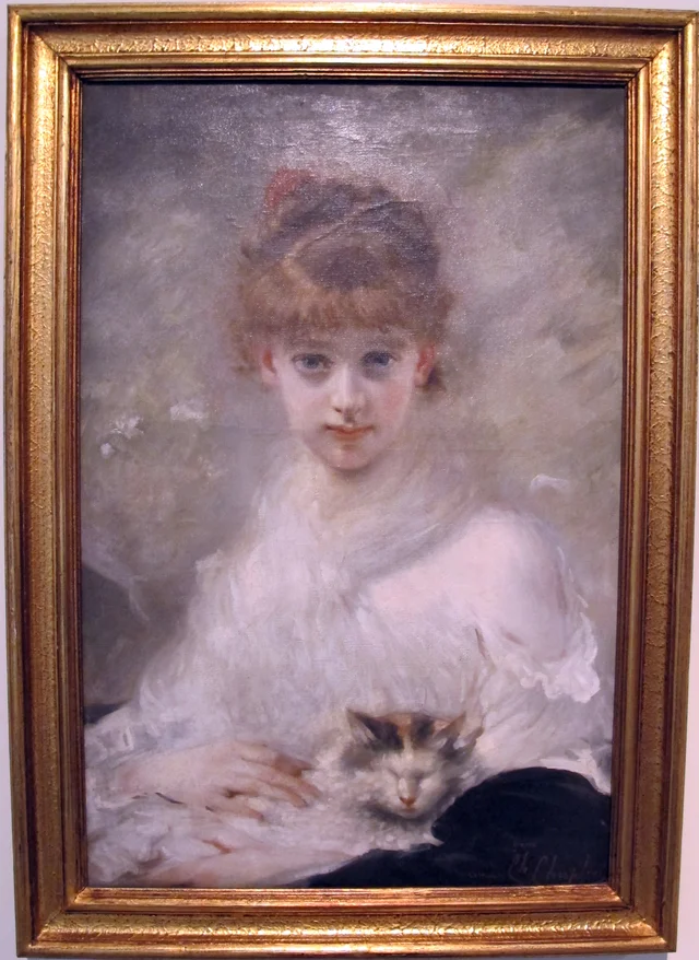 Junges Mädchen mit Katze