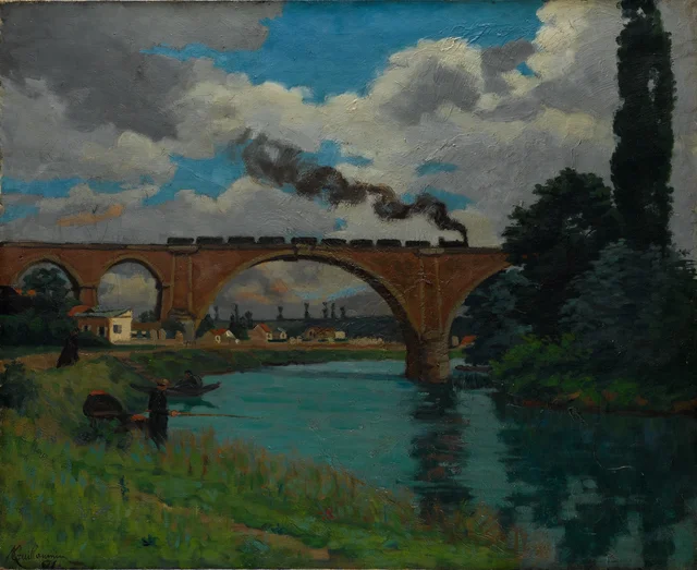 Ponte ferroviária sobre o Marne em Joinville