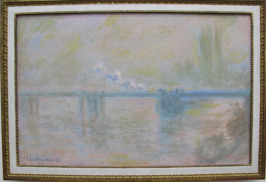 Le pont de Charing Cross (temps couvert), 1900