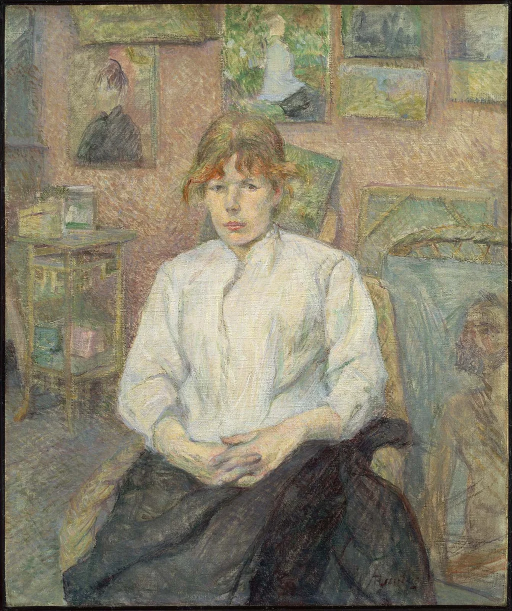 Carmen Gaudin im Atelier des Künstlers