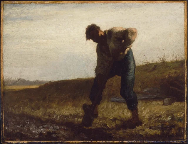 Man Turning over the Soil