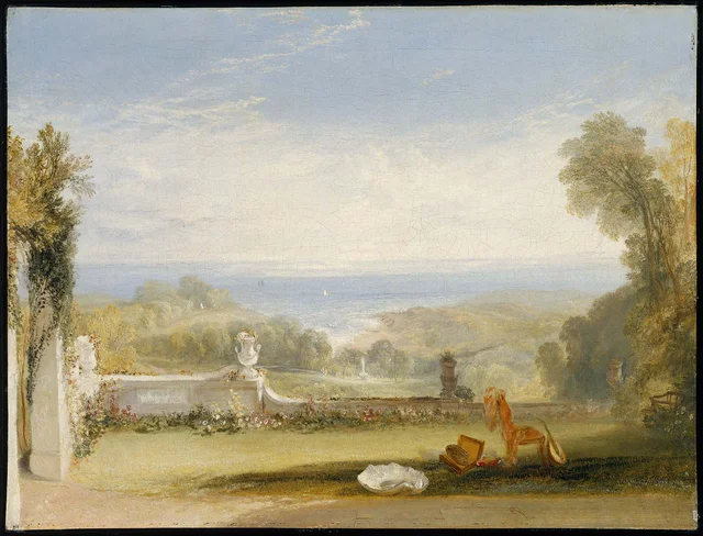 View from the Terrace of a Villa at Niton, Isle of Wight, from Sketches by a Lady