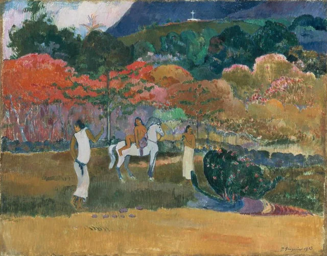 Women and a White Horse
