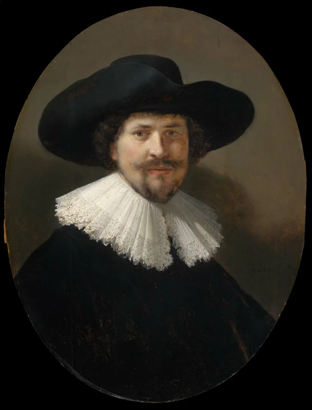 Portrait of a Man Wearing a Black Hat
