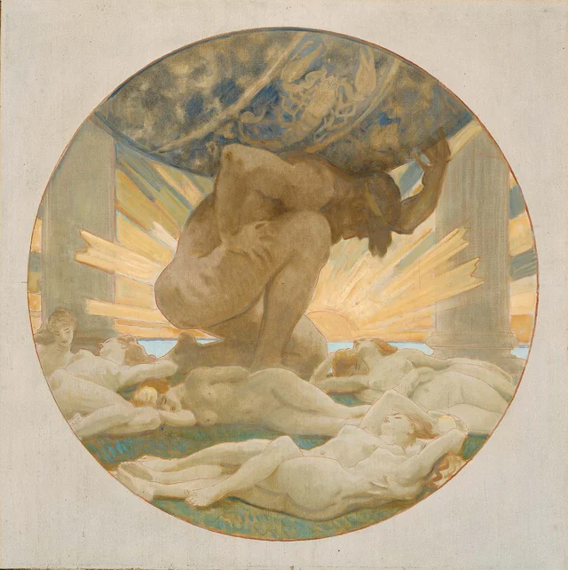 Sketch for Atlas and the Hesperides