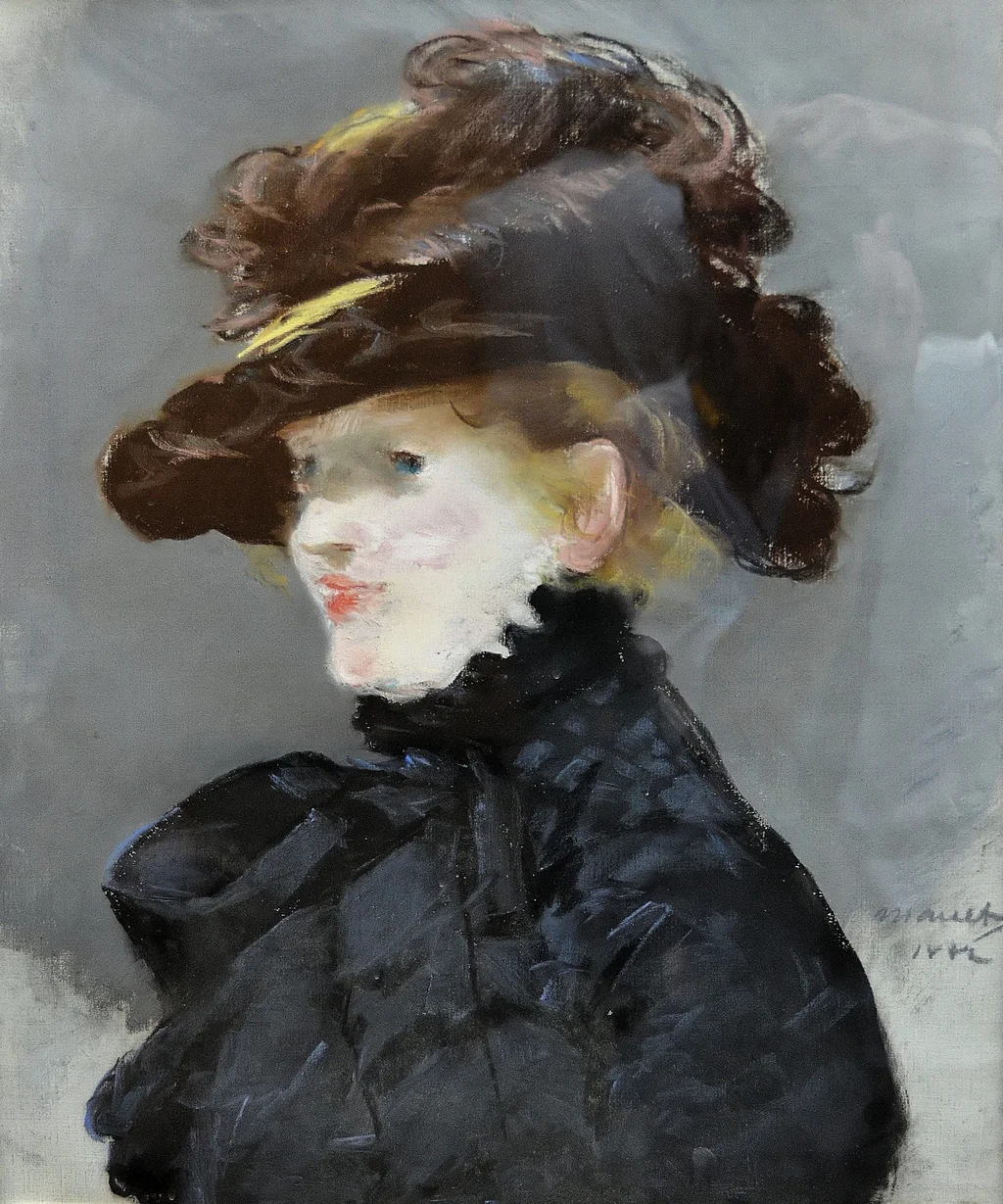 Méry Laurent in a Black Hat