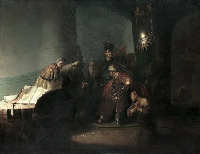 Der reuige Judas gibt die Silberlinge zurück