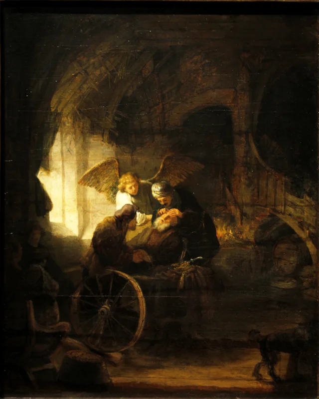 Tobias healing his blind father