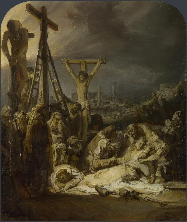 The lamentation over the dead Christ