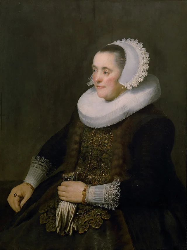 Portrait of a Woman holding Gloves