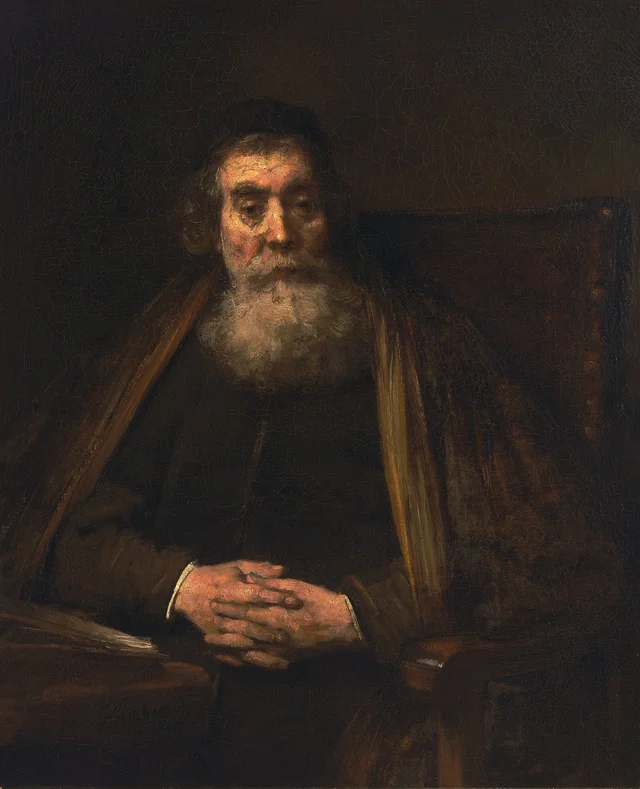Old Man in an Armchair, possibly a portrait of Jan Amos Comenius