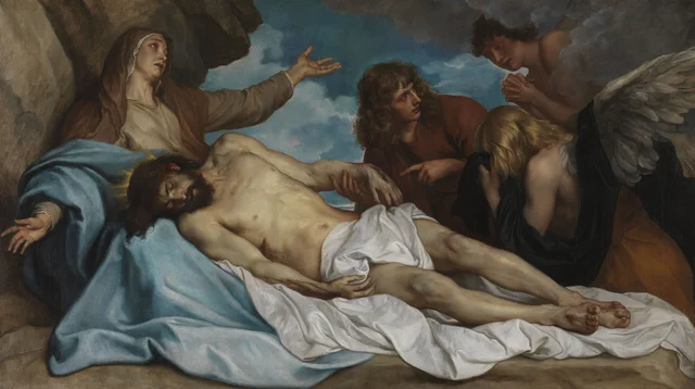 The lamentation over the dead Christ