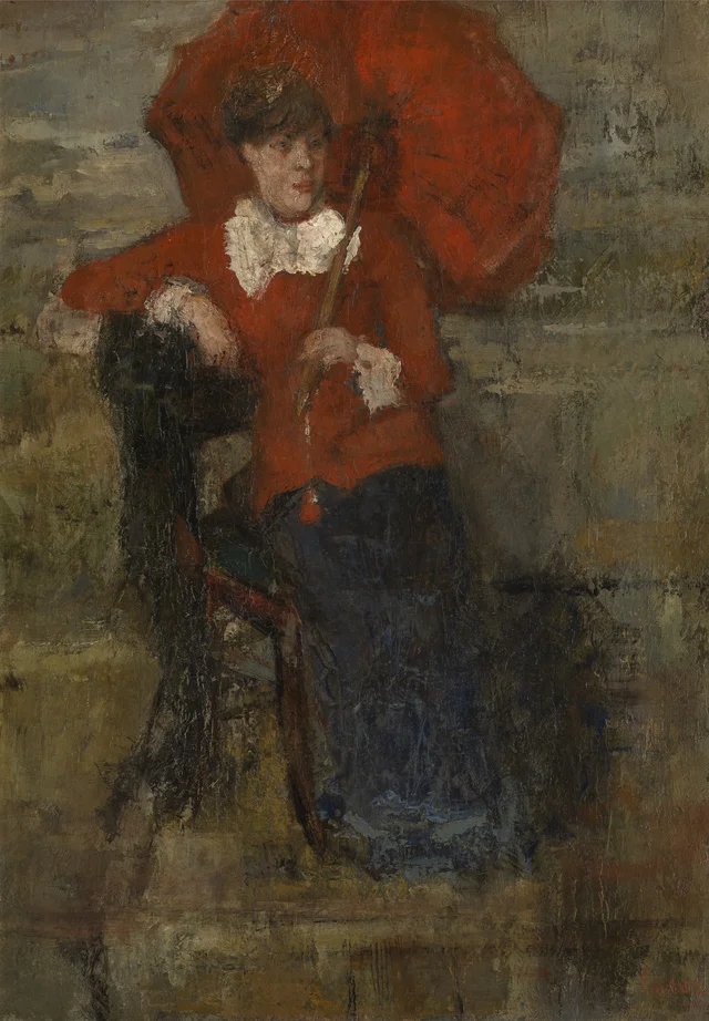 La Dama de la sombrilla roja