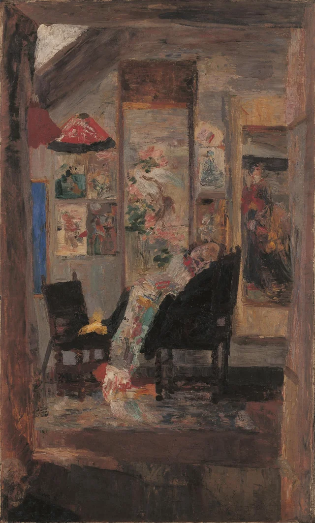 Skeleton Looking at Chinoiseries