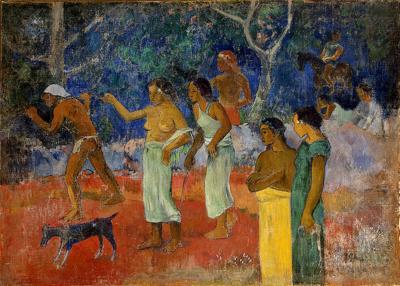 Szene aus dem tahitianischen Leben