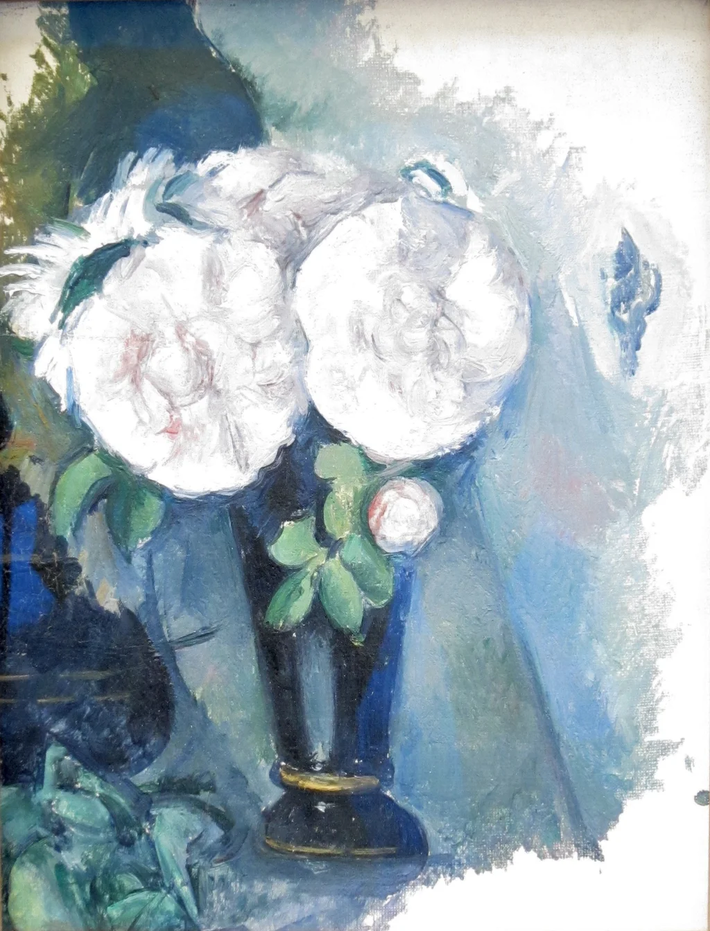 Flowers in a Blue Vase