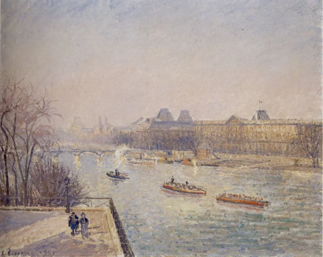 Der Louvre, Morgen, Wintersonne, Raureif (Erste Serie)