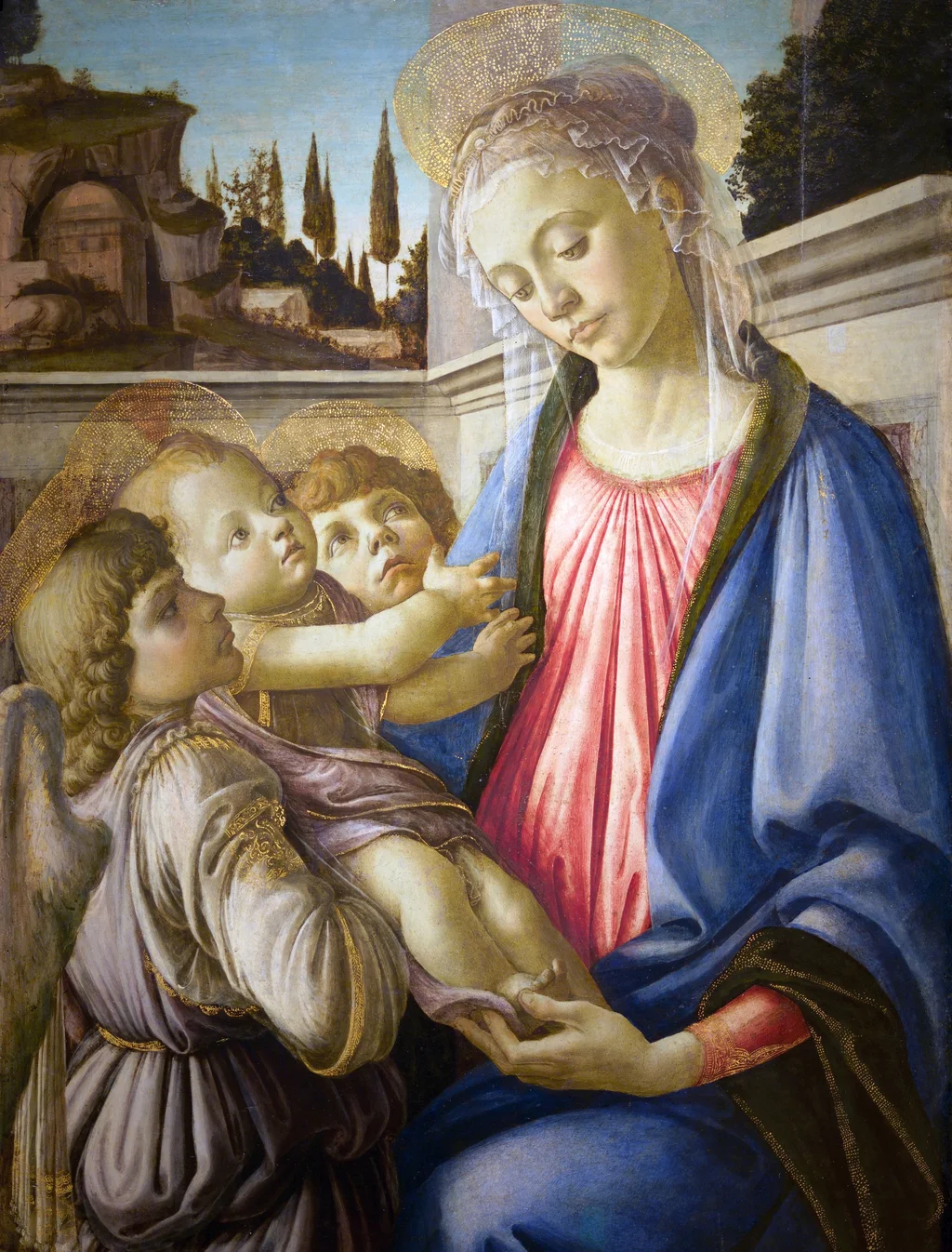 Madonna and Child and Two Angels