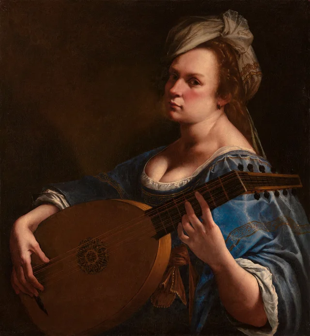 Autorretrato como tañedora de laúd
