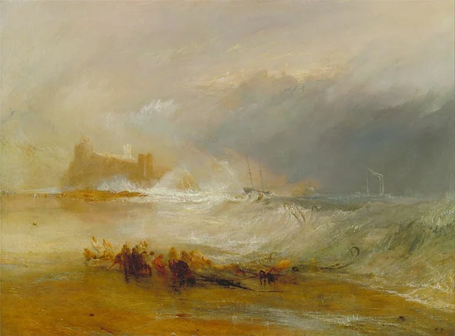 Wreckers -- Coast of Northumberland, with a Steam-Boat Assisting a Ship off Shore