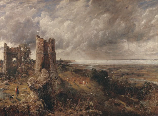 Castillo de Hadleigh, la desembocadura del Támesis: mañana después de una noche tormentosa