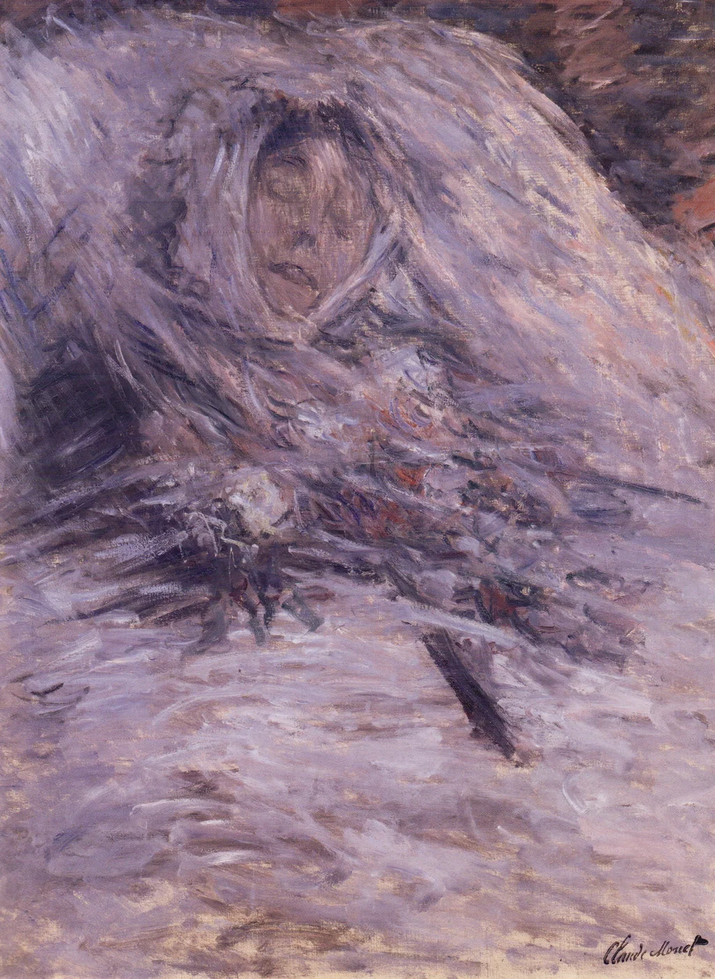 Camille Monet no leito de morte