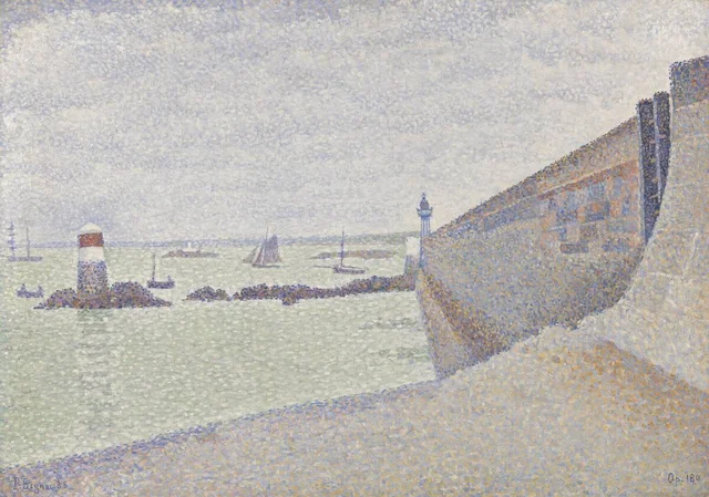Portrieux, The jetty, grey weather