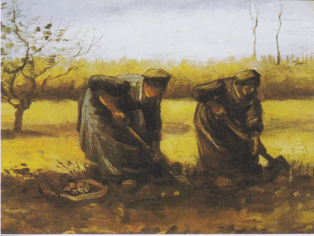 Two Peasant Women Digging Potatoes