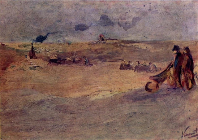 Paesaggio con dune e figure