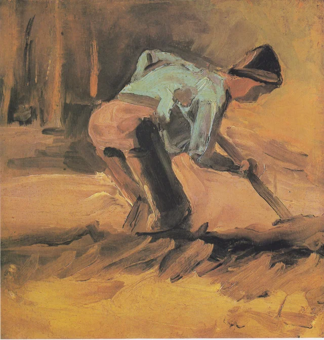 Peasant digging