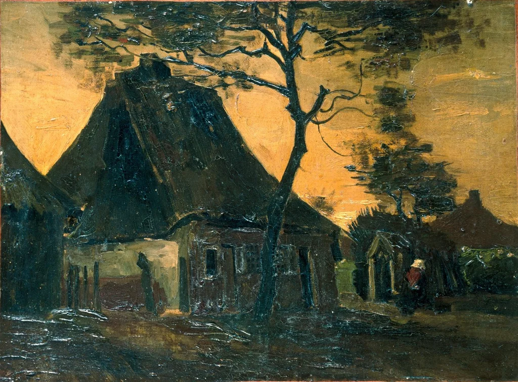 Hütte mit Bäumen