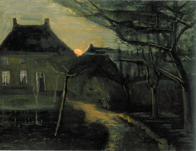The Parsonage at Nuenen by Moonlight