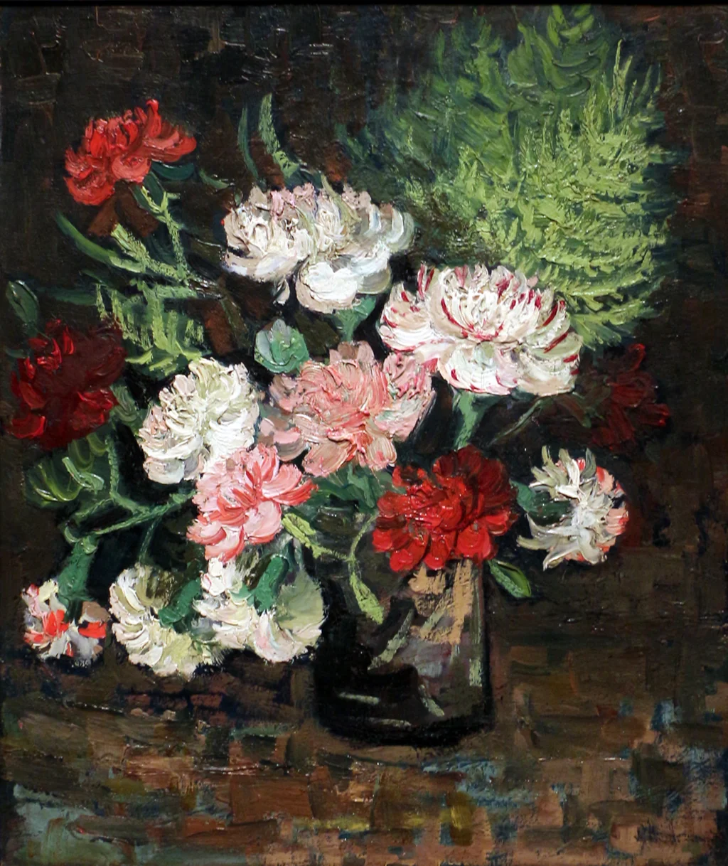 Vase mit Nelken