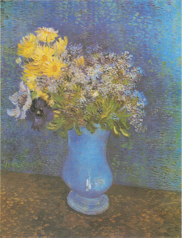 Vase with Lilacs, Daisies and Anemones