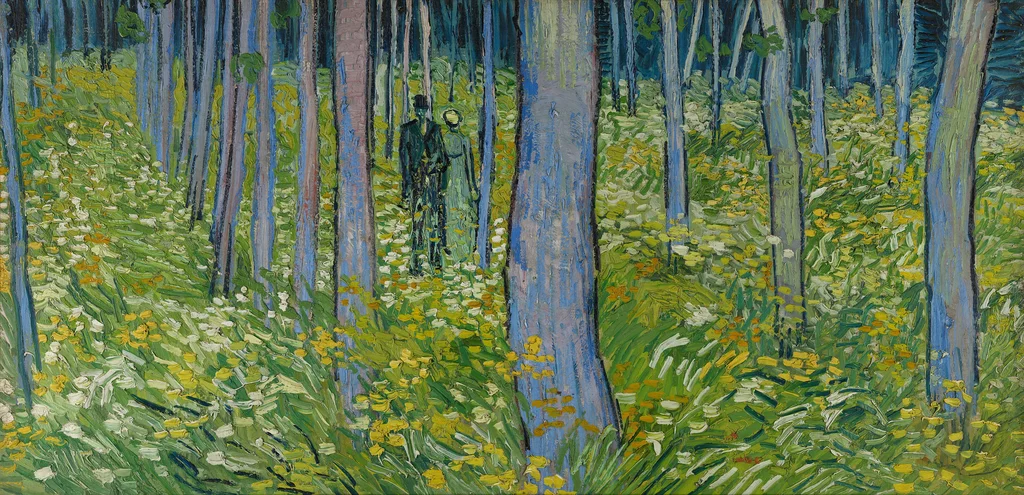 Sottobosco con due figure