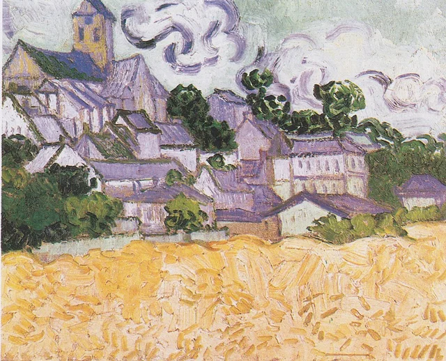Ansicht von Auvers mit Kirche