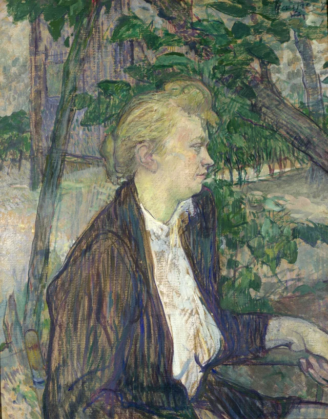 Woman seated in a Garden